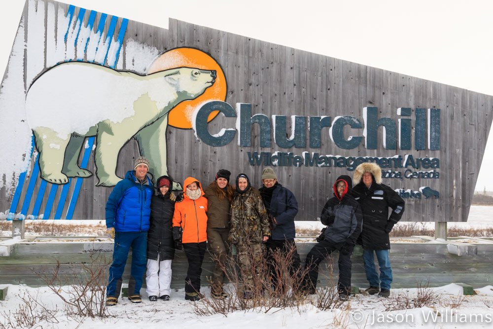 A Group Of Photographers Poses In Front Of The Churchill Wildlife Management Area