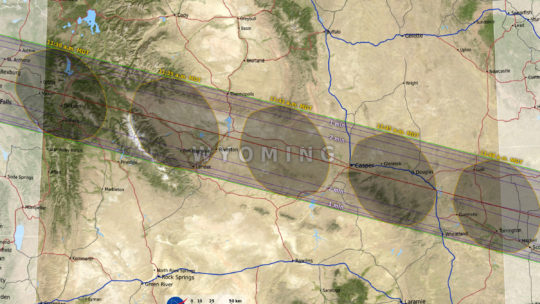 The Solar Eclipse Path Of 2017 Across Wyoming